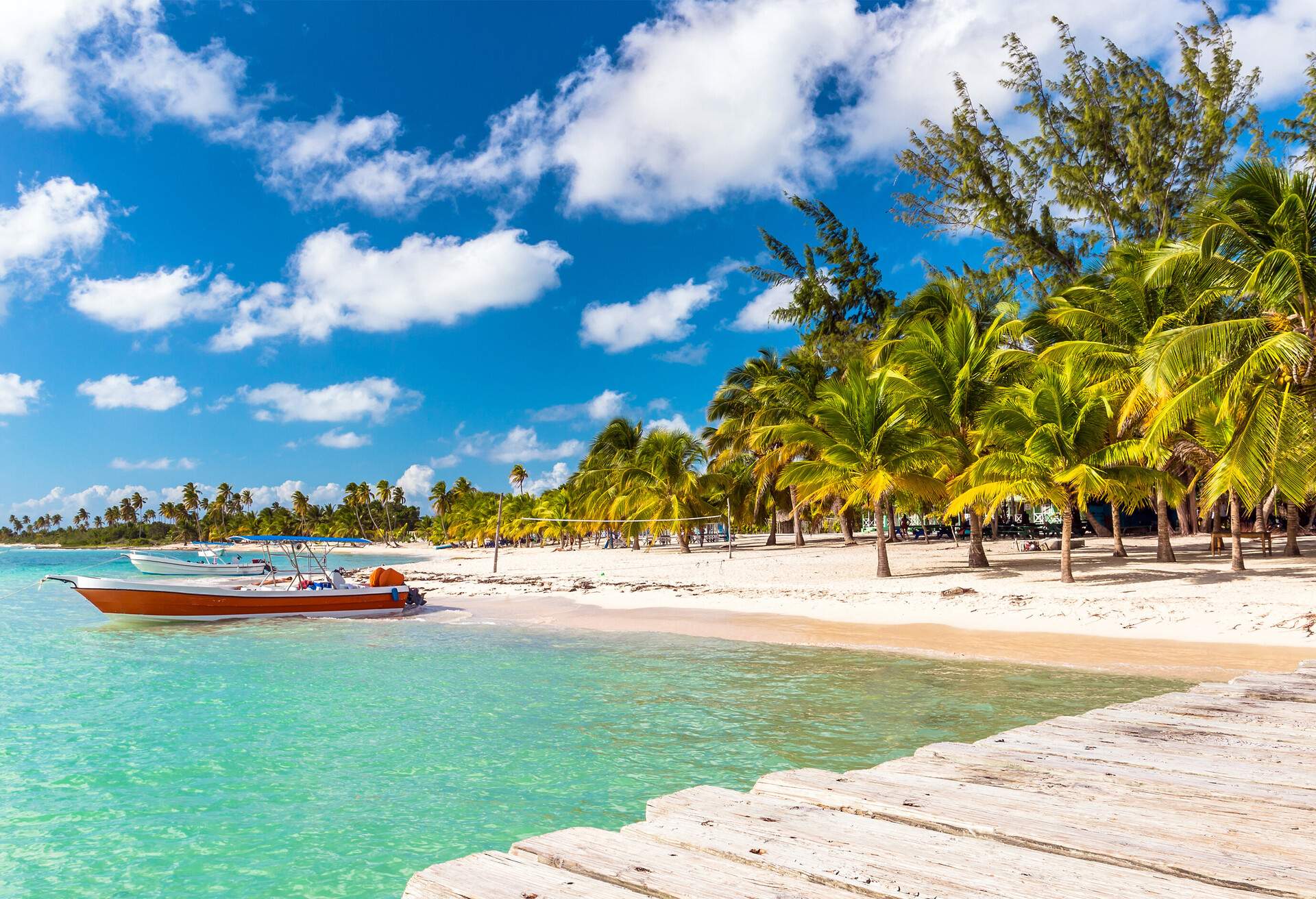 Beautiful caribbean beach on Saona island, Dominican Republic