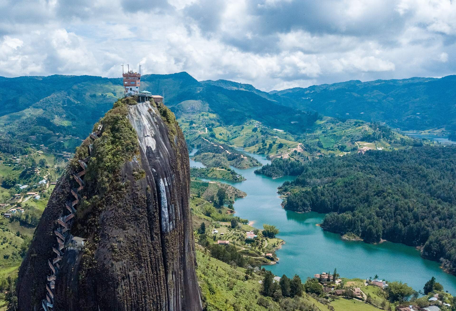 Aerial Shots of El Penol and Guatape; Shutterstock ID 759567577; Purpose: for blog post; Brand (KAYAK, Momondo, Any): KAYAK