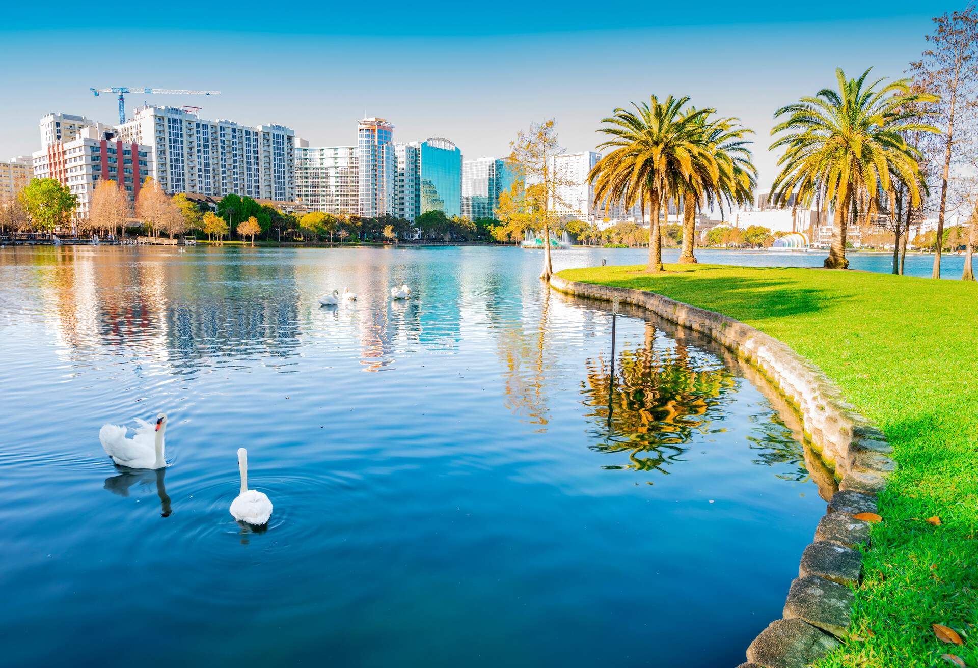 Orlando. Located in Lake Eola Park, Orlando, Florida, USA.; Shutterstock ID 1465046222; Purpose: Travel Returns; Brand (KAYAK, Momondo, Any): KAYAK