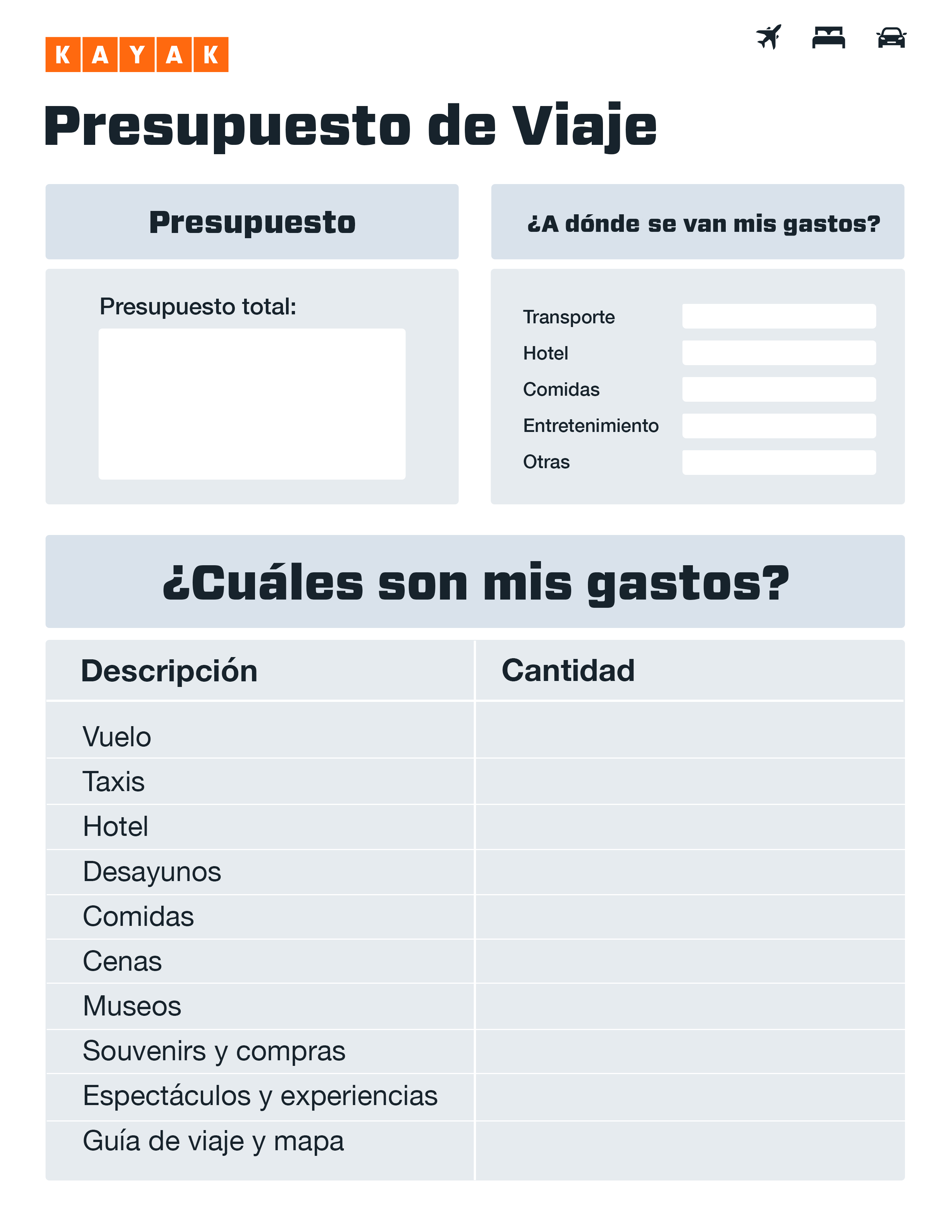 5 pasos para calcular tu presupuesto de viaje - KAYAK Colombia Blog