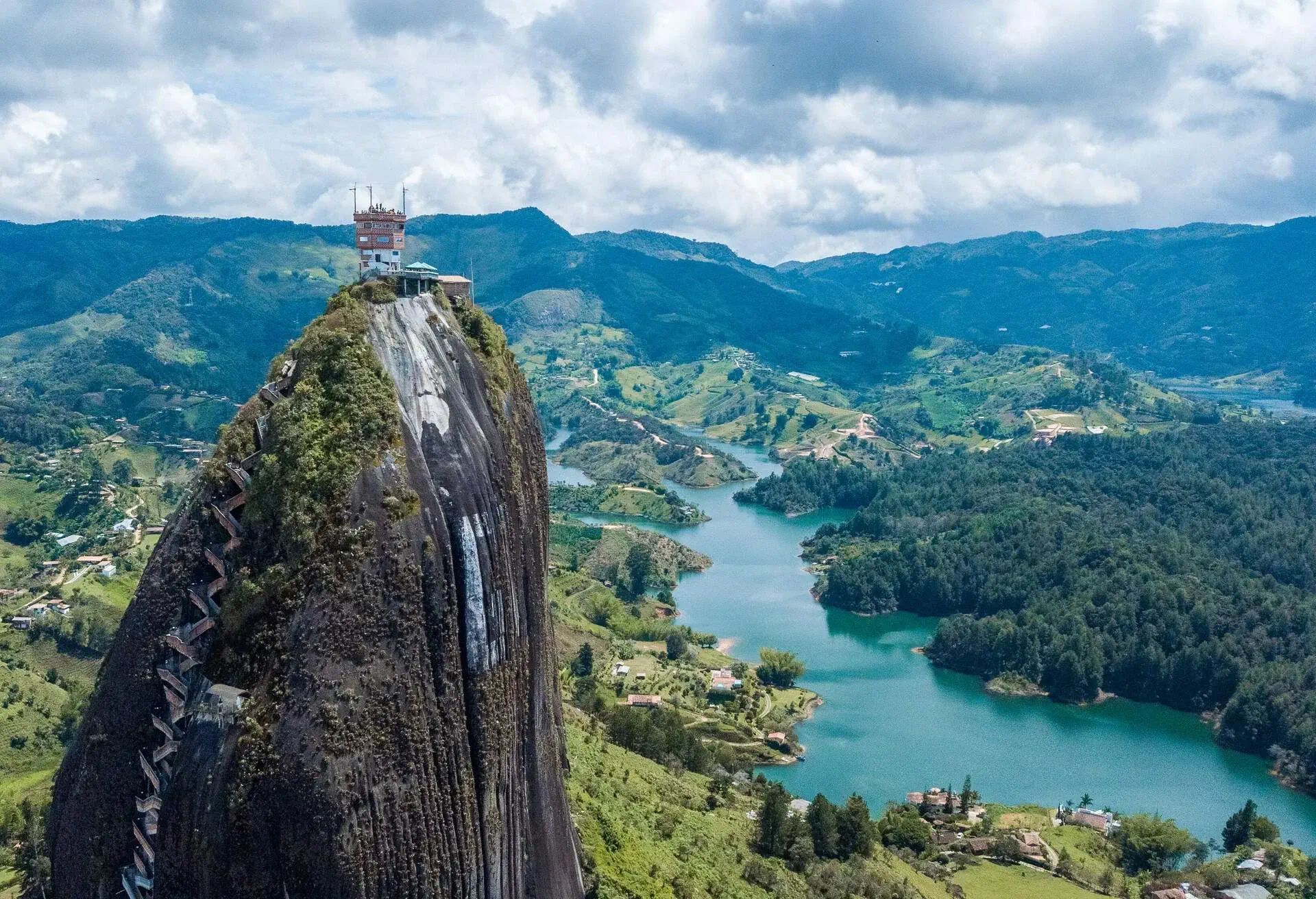 Aerial Shots of El Penol and Guatape; Shutterstock ID 759567577; Purpose: for blog post; Brand (KAYAK, Momondo, Any): KAYAK